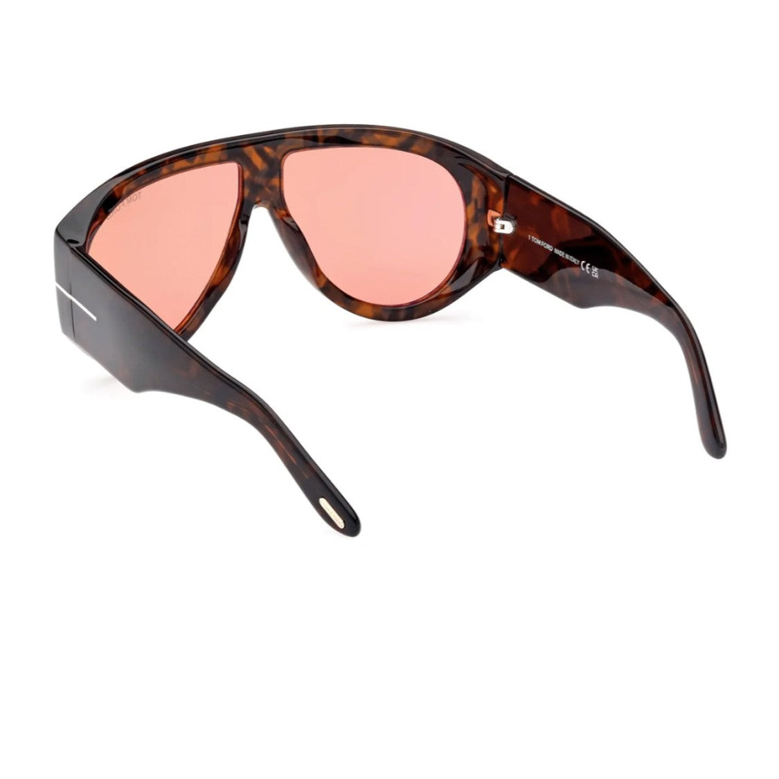 Tom Ford Havana Ft1044 Oversized Acetate Geometric Aviator Sunglasses