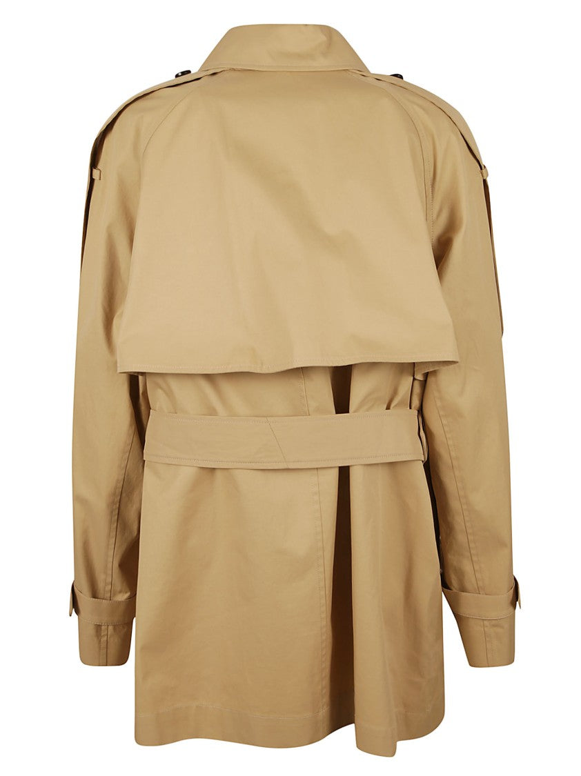Burberry Double-Breasted Trench Coat With Belted Waist