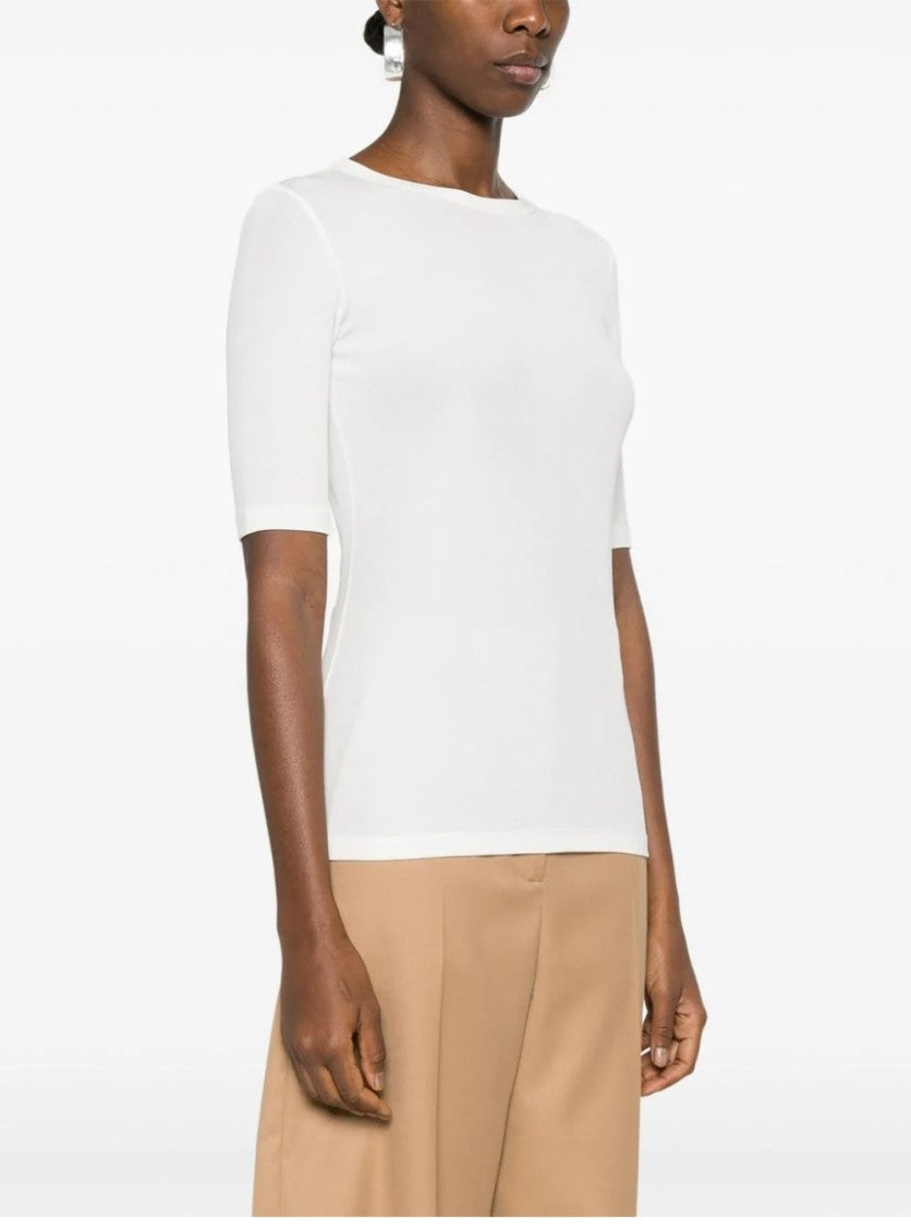 Fabiana Filippi White Jersey Viscose Blend T-Shirt