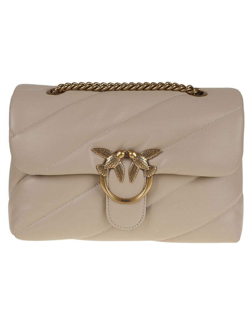 Pinko Quilted Calfskin Love Puff Shoulder Bag