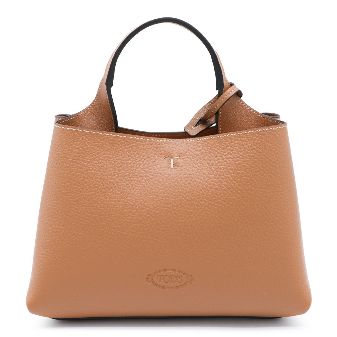 Tod's Structured Textured Leather Handbag With Silver-Tone Charm