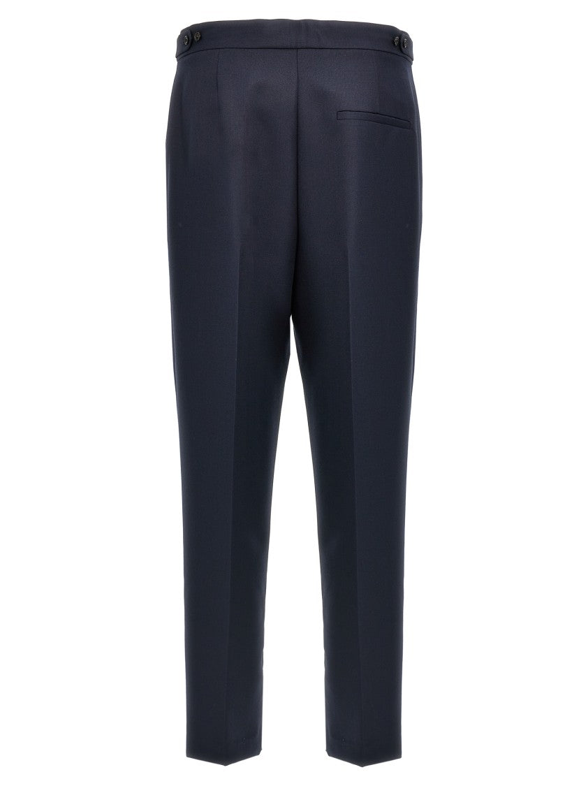Theory High-Waisted Black Wool Blend Pants