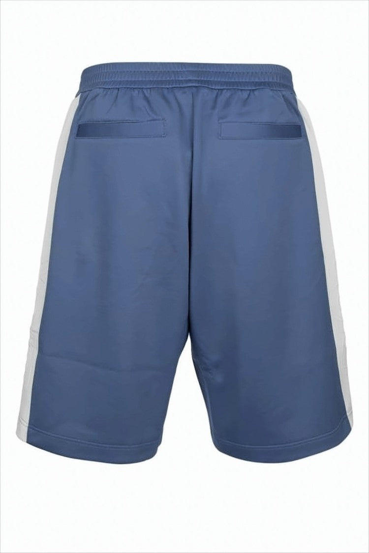 Christian Dior Relaxed Fit Blue Shorts With Contrasting Side Stripes