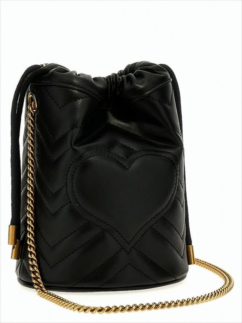 Gucci Quilted Black Leather Shoulder Bag