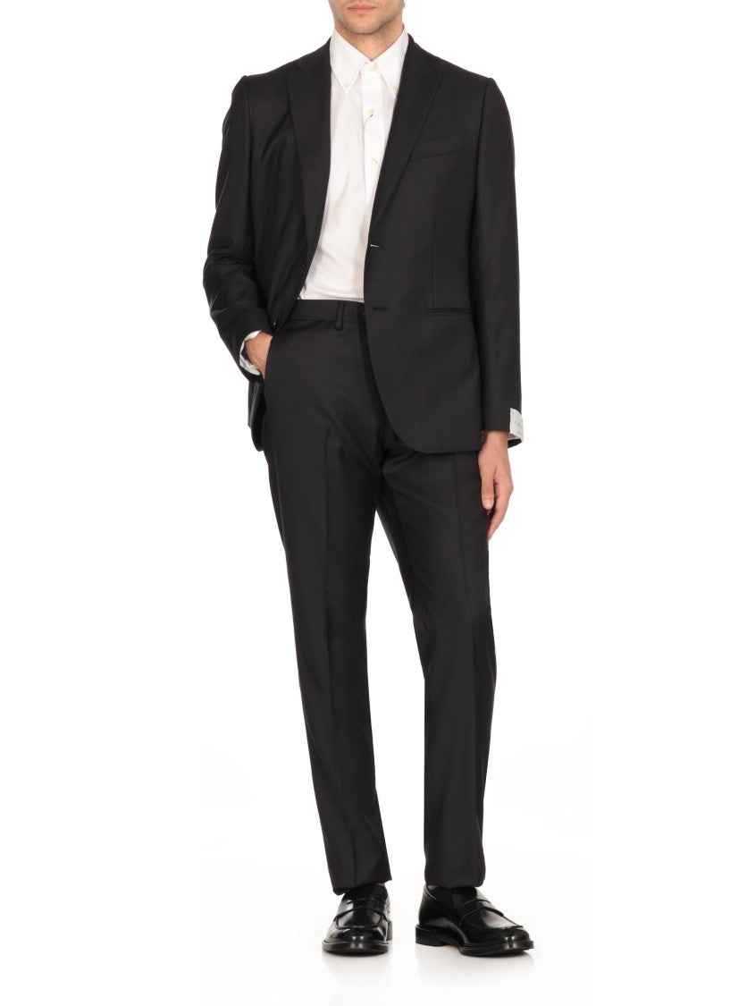 Caruso Dark Blue Caruso Wool Suit