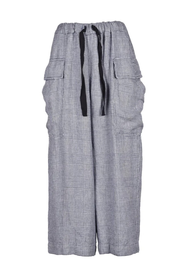 Ricorrrobe Wide Leg Cargo Trousers - Blue/White