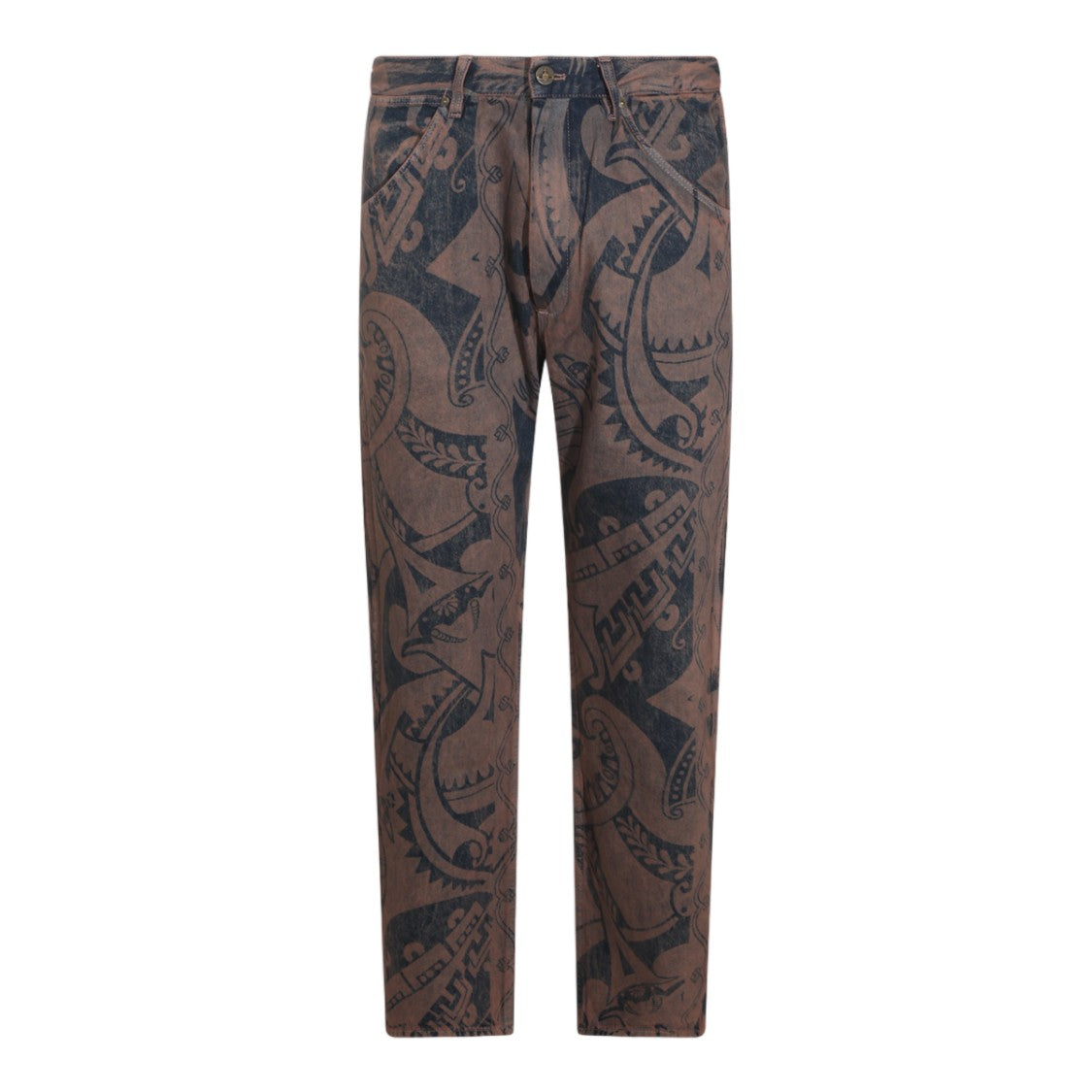 Vivienne Westwood Abstract Tribal Print Straight-Leg Jeans