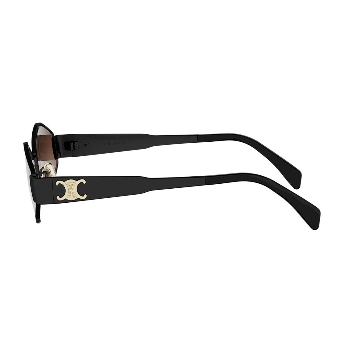 Celine Black Metal Triomphe Geometric Sunglasses
