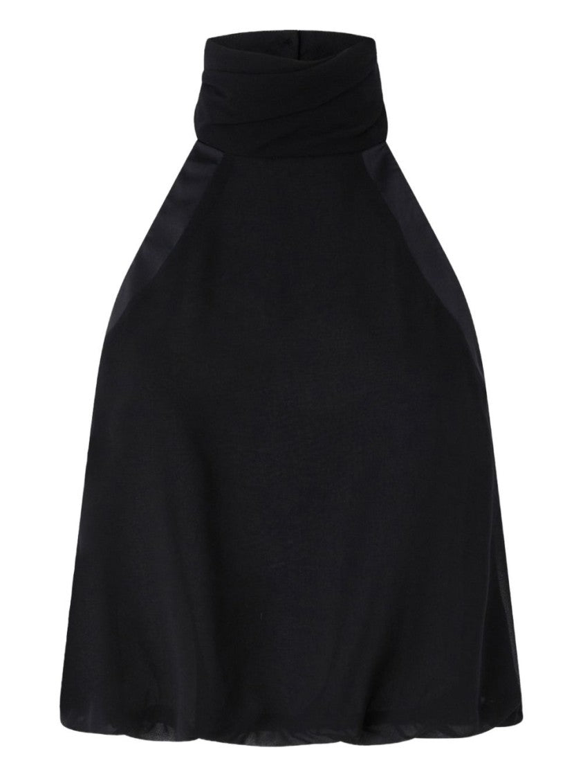 Pinko Halter Neck Top With High Collar