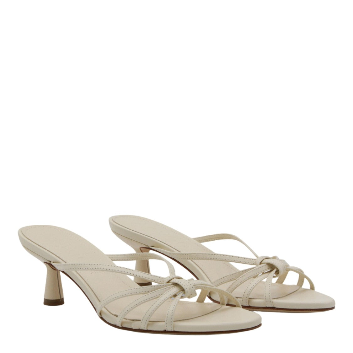 Aeydē Open-Toe Sandals With Knotted Straps And Tapered Heel