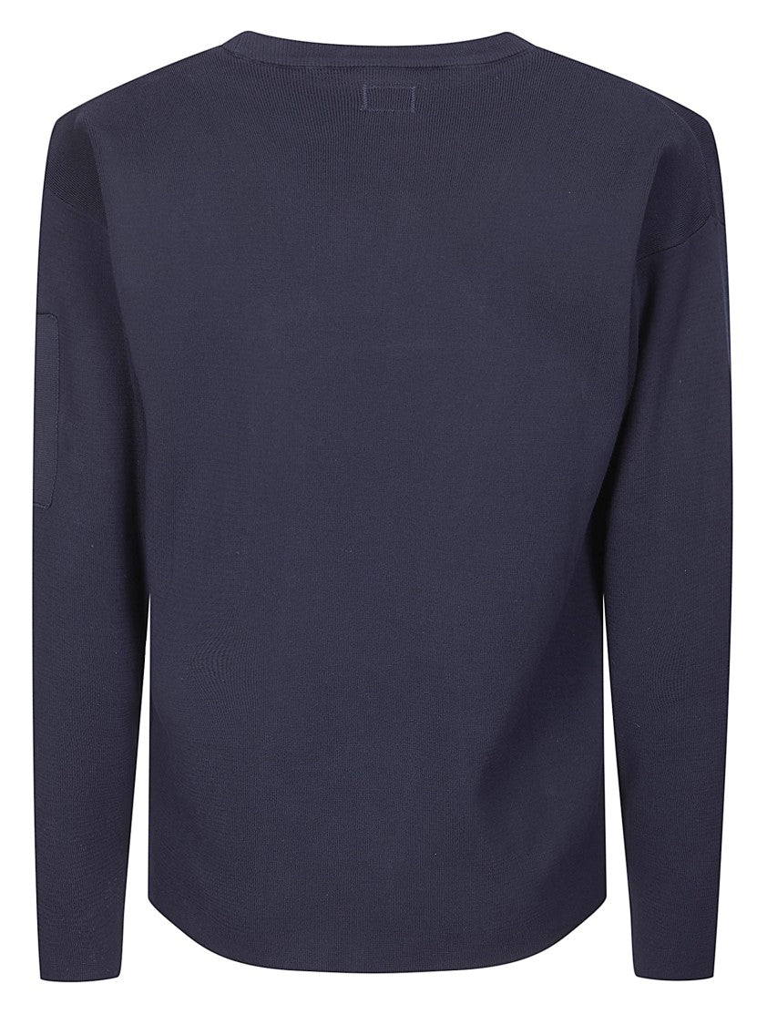 C.P. Company Cotton Sea Island Crewneck Lens Sweater