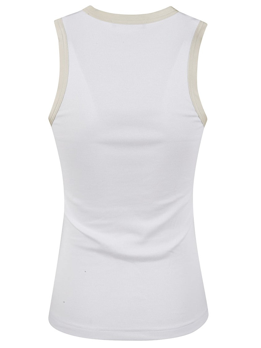 Fabiana Filippi Ribbed Tank Top With Scoop Neckline