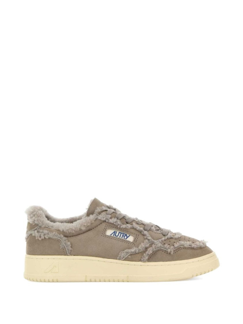 Autry Low-Top Shearling Trim Vintage Sneakers
