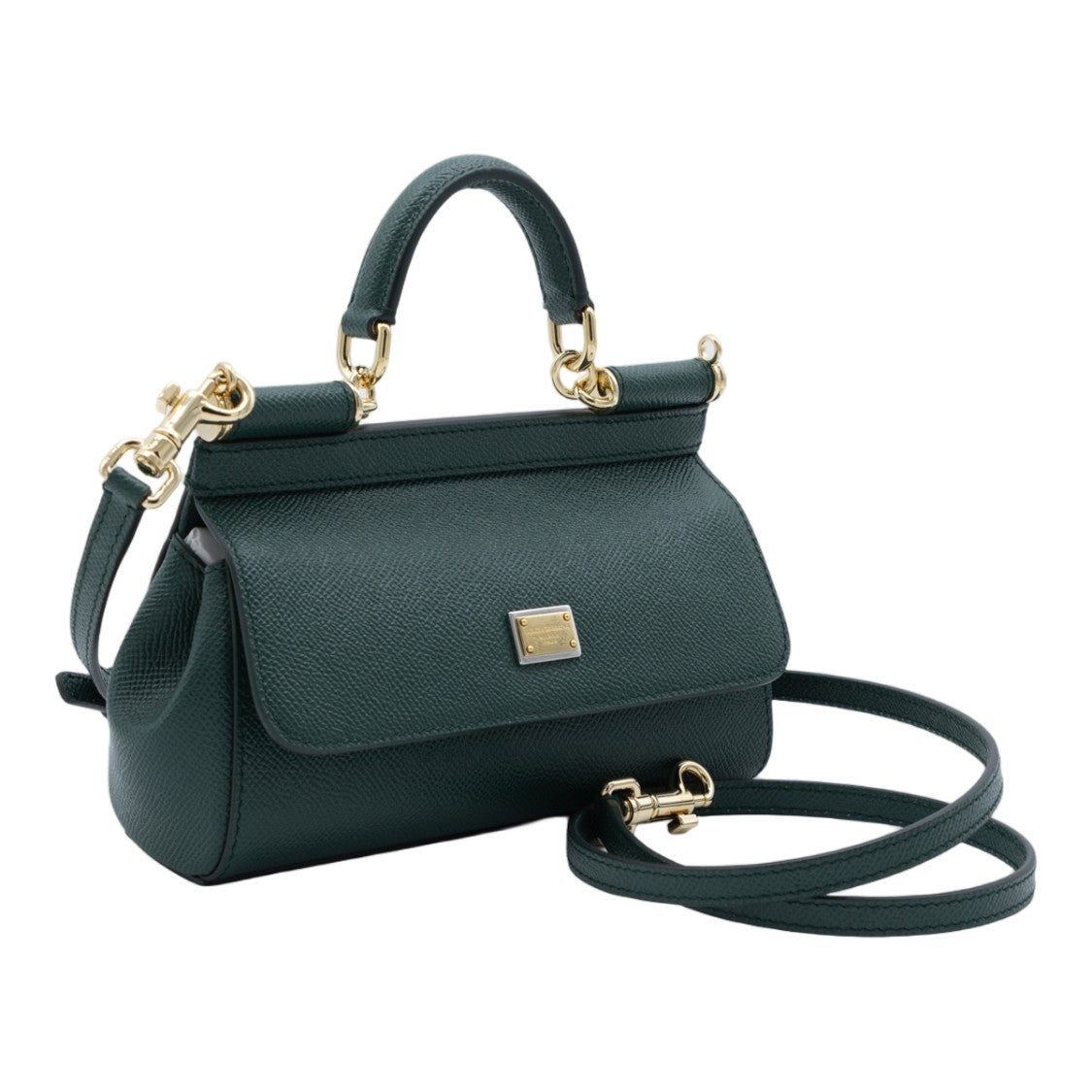 Dolce & Gabbana Structured Handbag With Gold-Tone Hardware And Detachable Strap