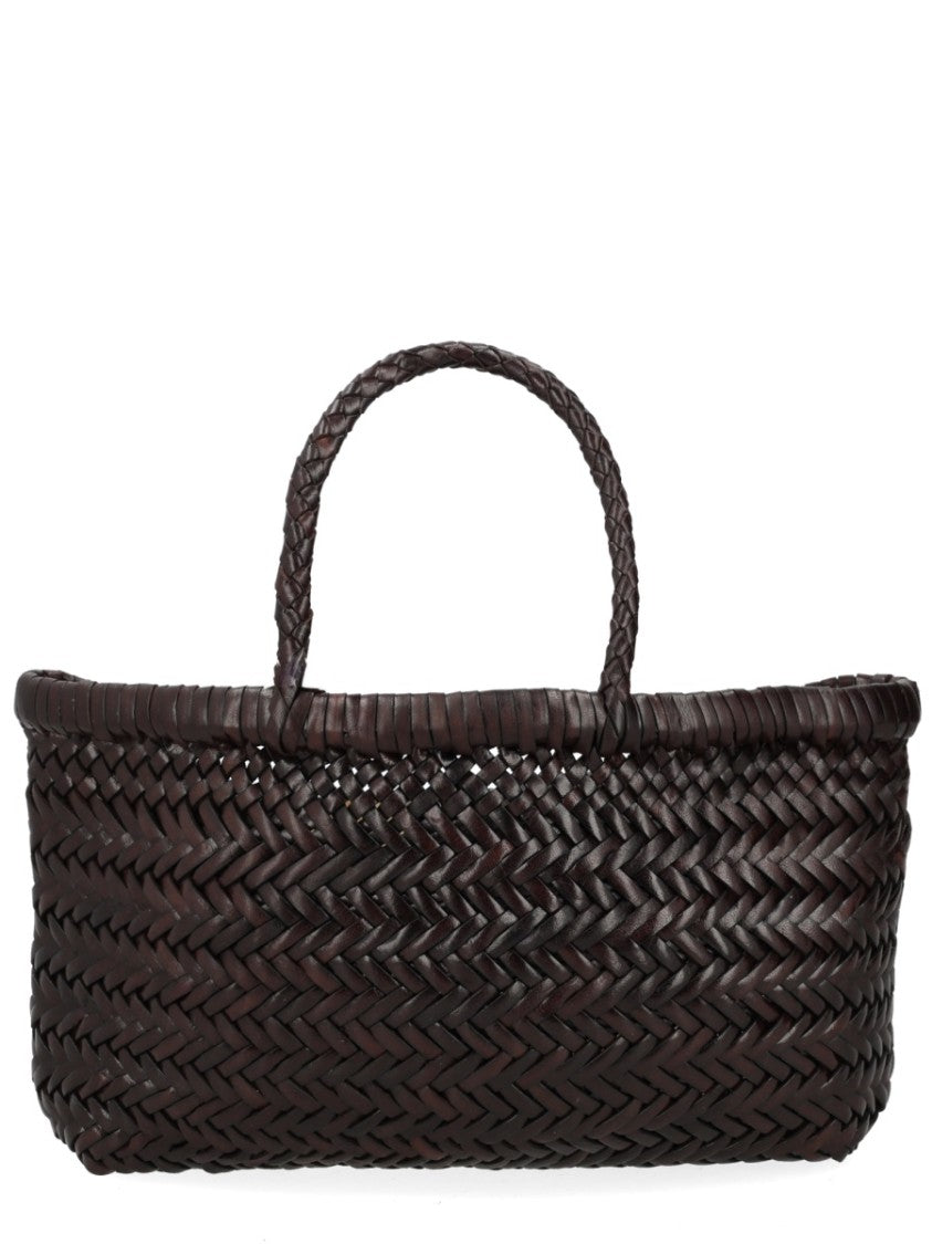 Dragon Diffusion Flat Gora Mini Woven Leather Handbag