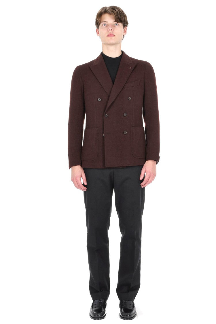 Tagliatore Montecarlo Wool Jersey Double-Breasted Jacket
