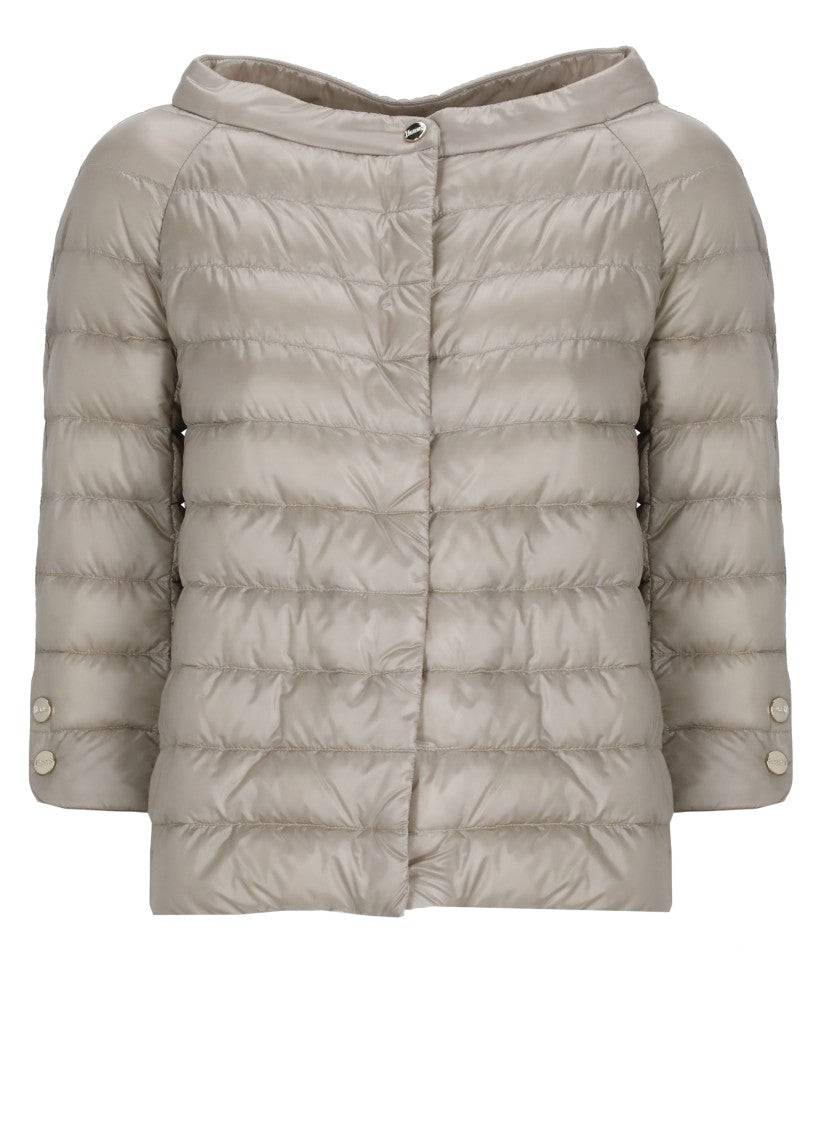 Herno Beige Elsa Quilted Down Jacket