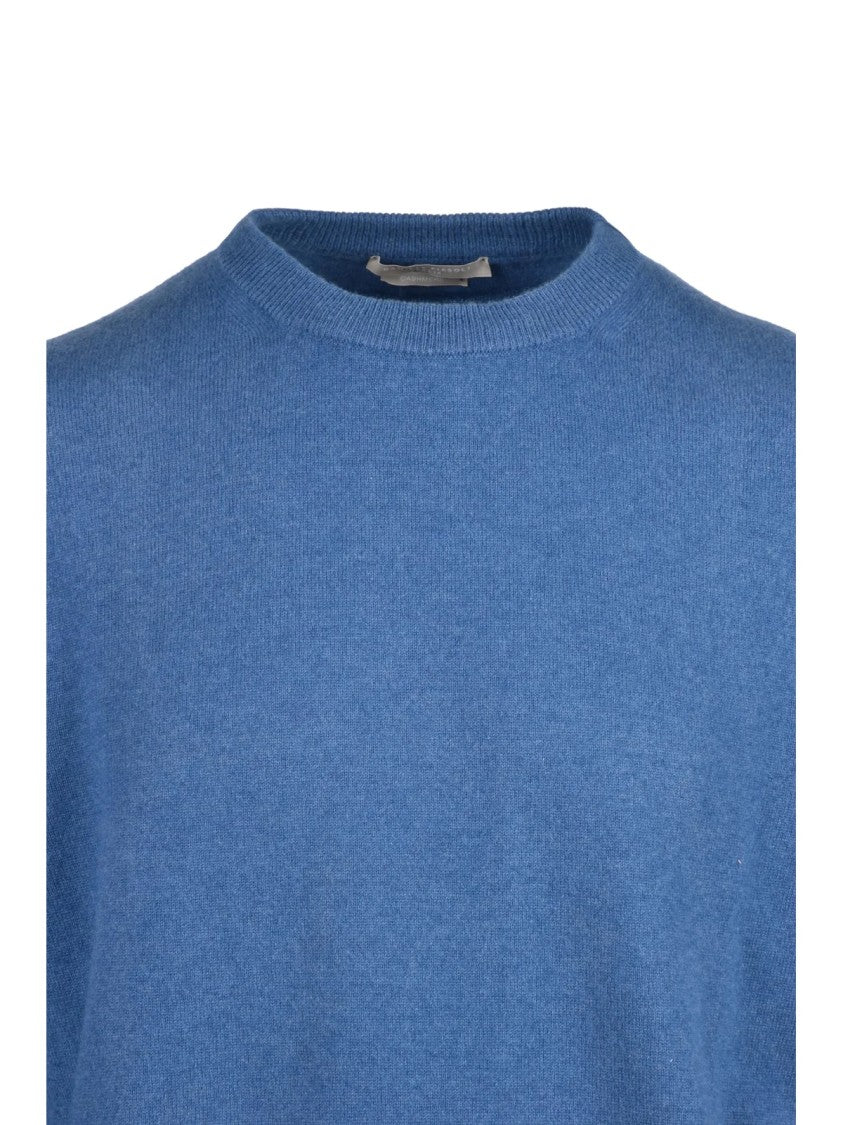 Daniele Fiesoli Cashmere Crewneck Sweater In Deep Indigo