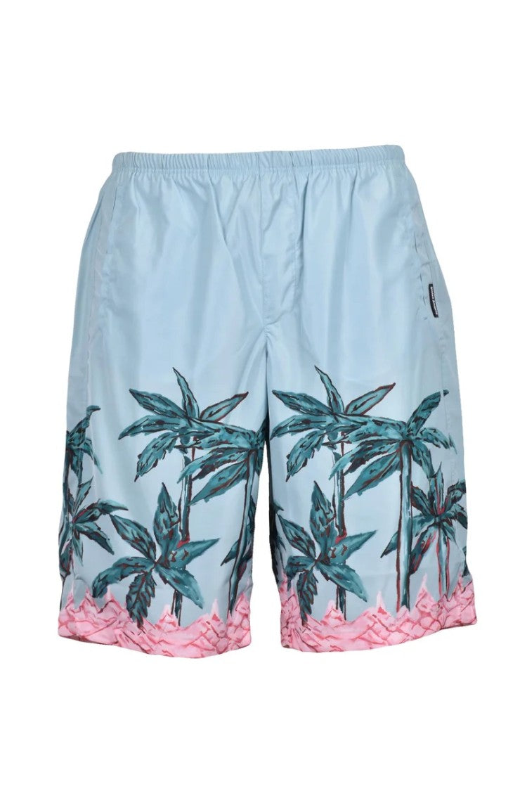 Palm Angels Nylon Shorts - Aqua Green