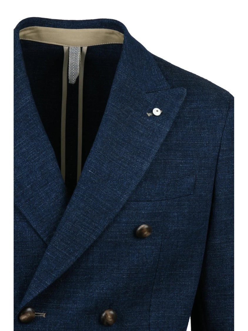 L.B.M. 1911 Double-Breasted Jacket With Rich Fabric Blend And Relaxed Design