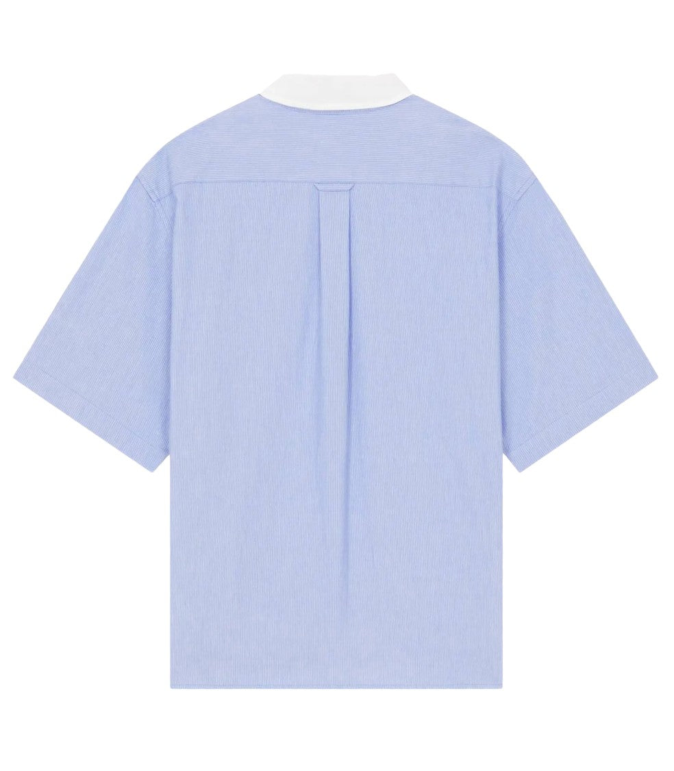 Kenzo Short-Sleeved Minimalistic Shirt With Contrasting Collar