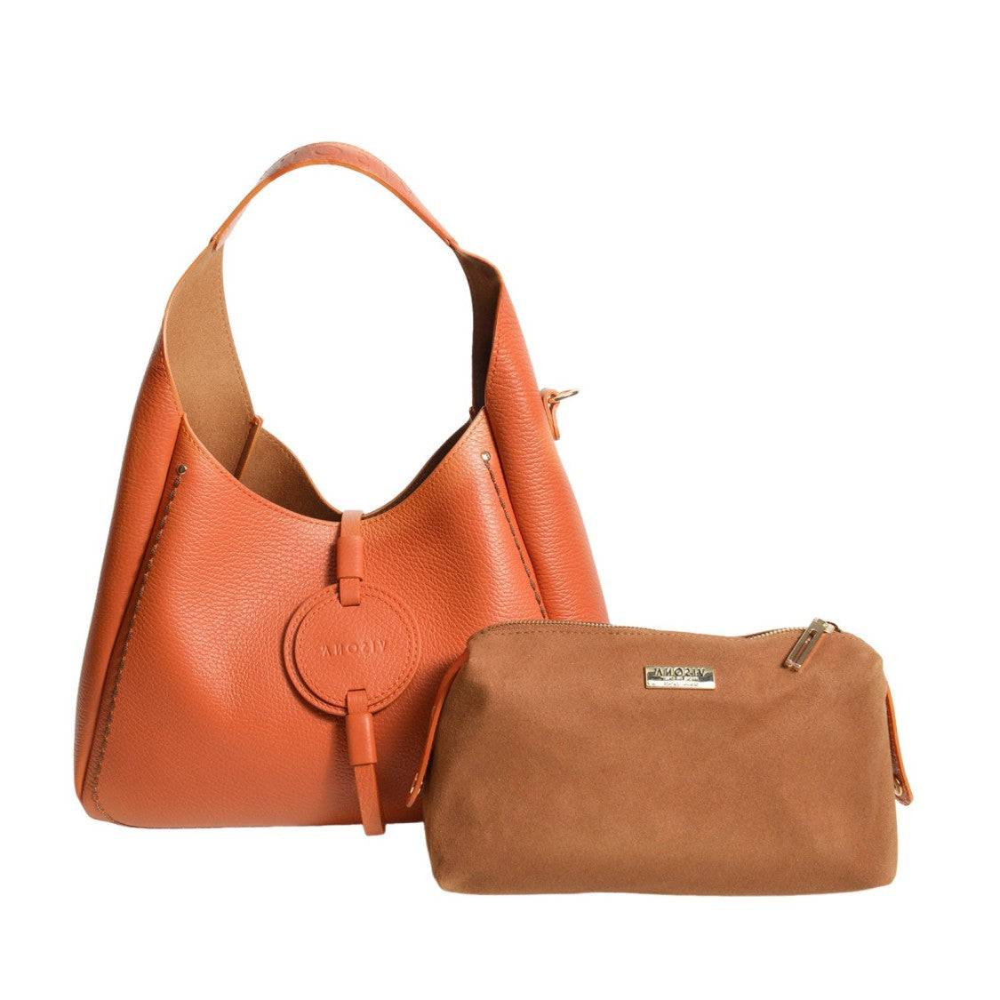 Plinio Visona' Shoulder Bag In Soft Yellow Leather