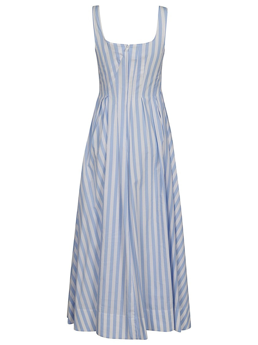 Sportmax Striped Cotton Poplin Flare Dress