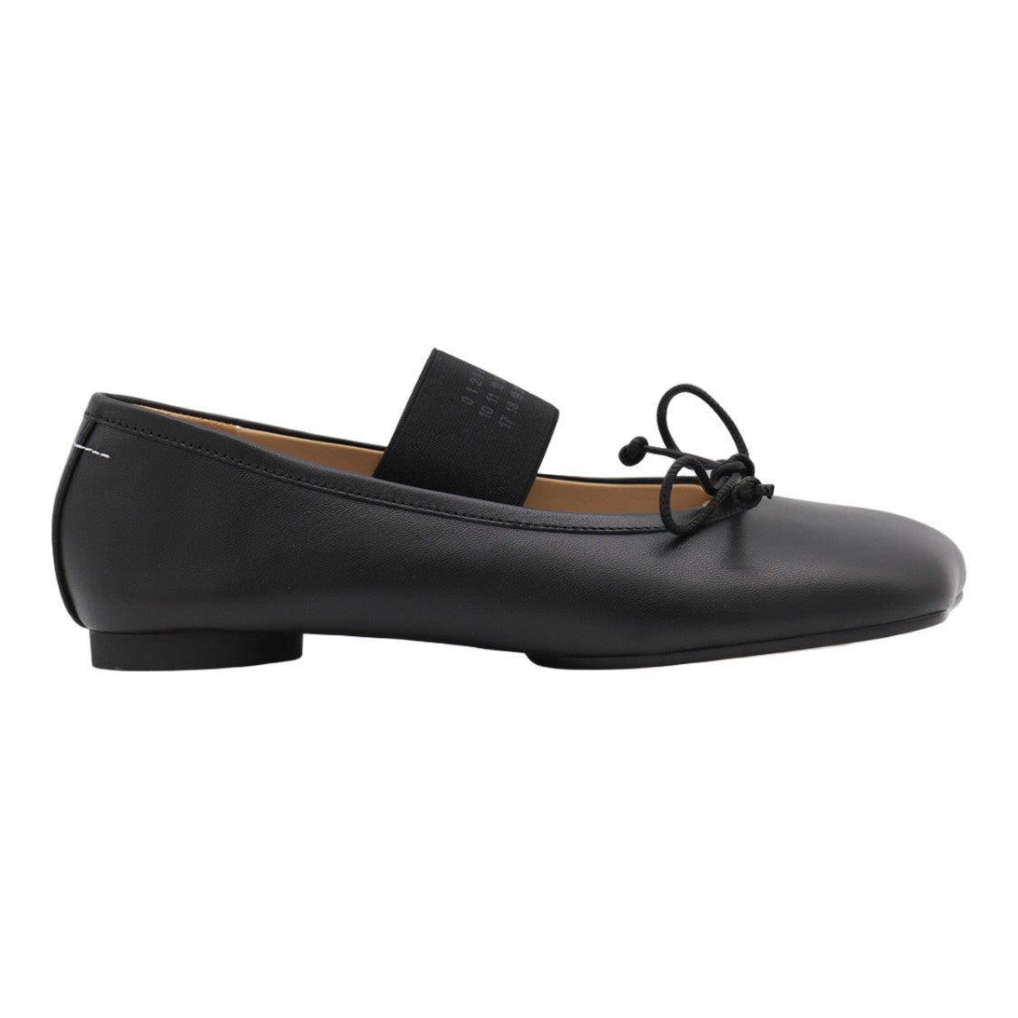 Mm6 By Maison Margiela Smooth Leather Flats With Bow Detail