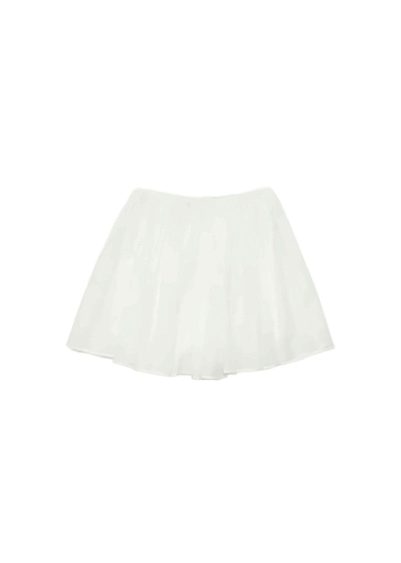 Amomento Gathered Waist Short Skirt With Flared Silhouette
