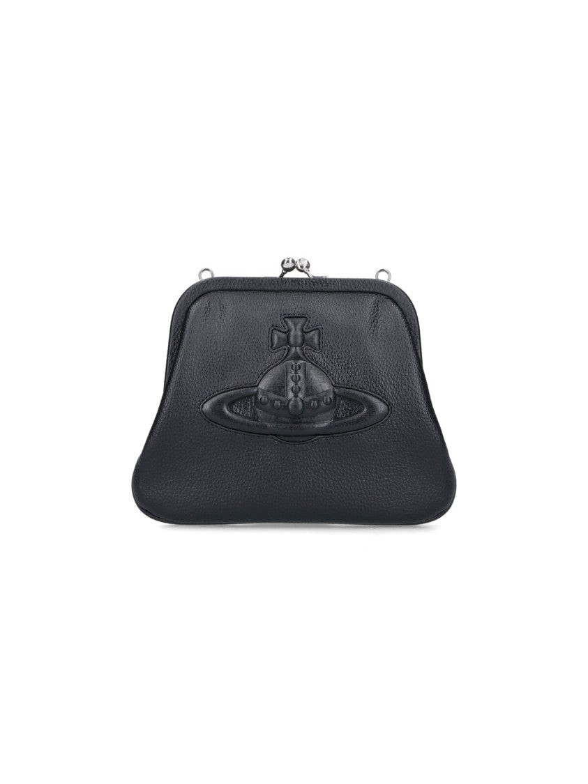 Vivienne Westwood "Vivienne Clutch" Shoulder Bag, In Black Fabric