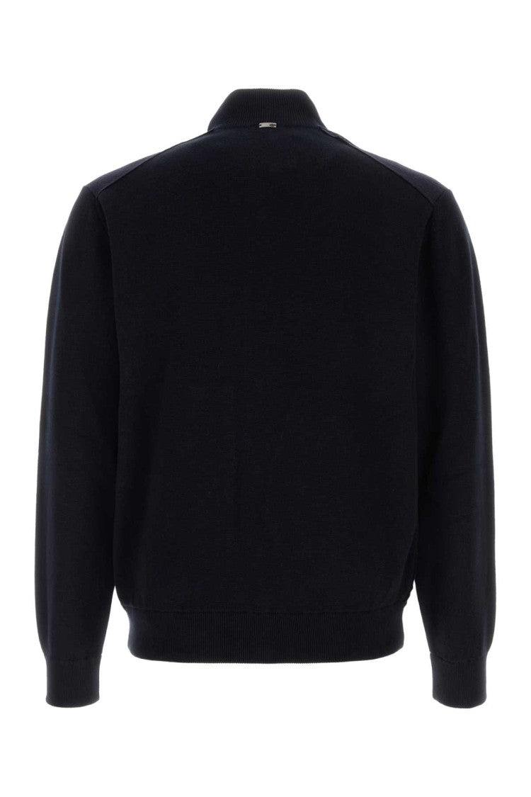 Herno Midnight Blue Cotton Blend Cardigan