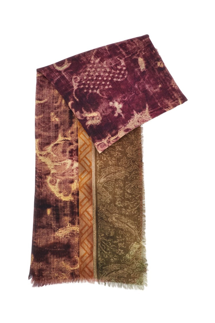 Pierre-Louis Mascia Artistic Multicolour Scarf With Dynamic Pattern