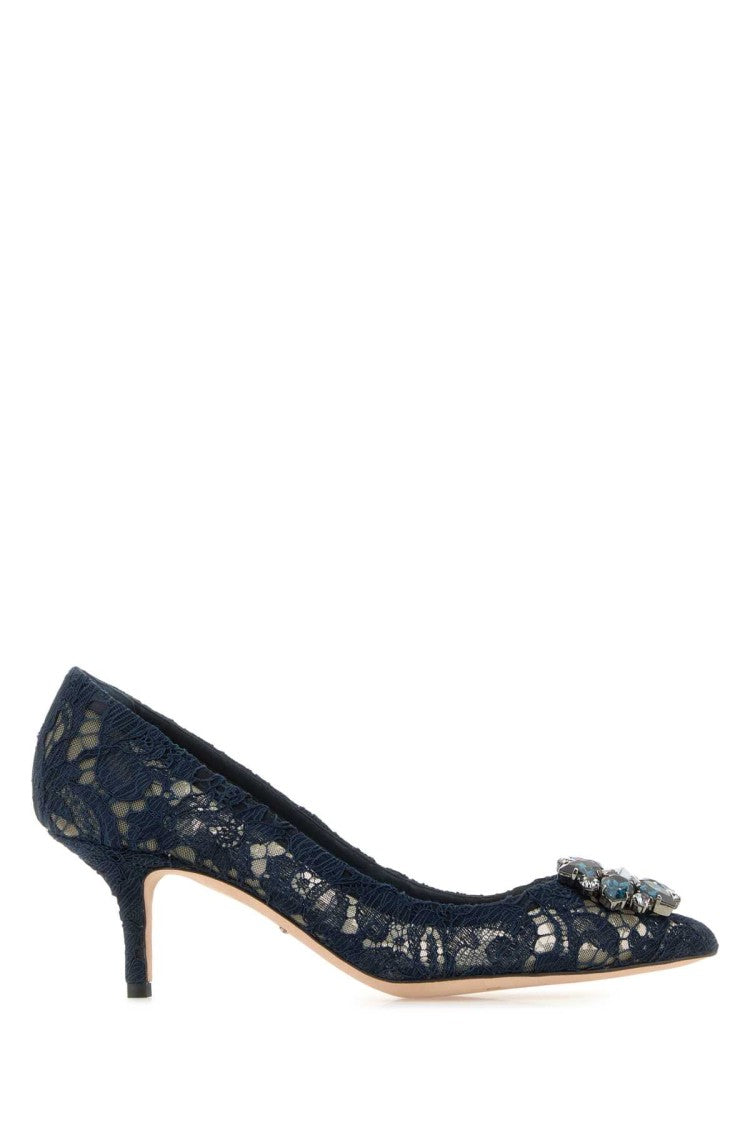 Dolce & Gabbana Midnight Blue Lace Pumps