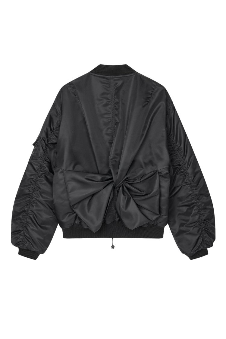 Cecilie Bahnsen Technical Nylon Bomber Jacket With Decorative Embroidery