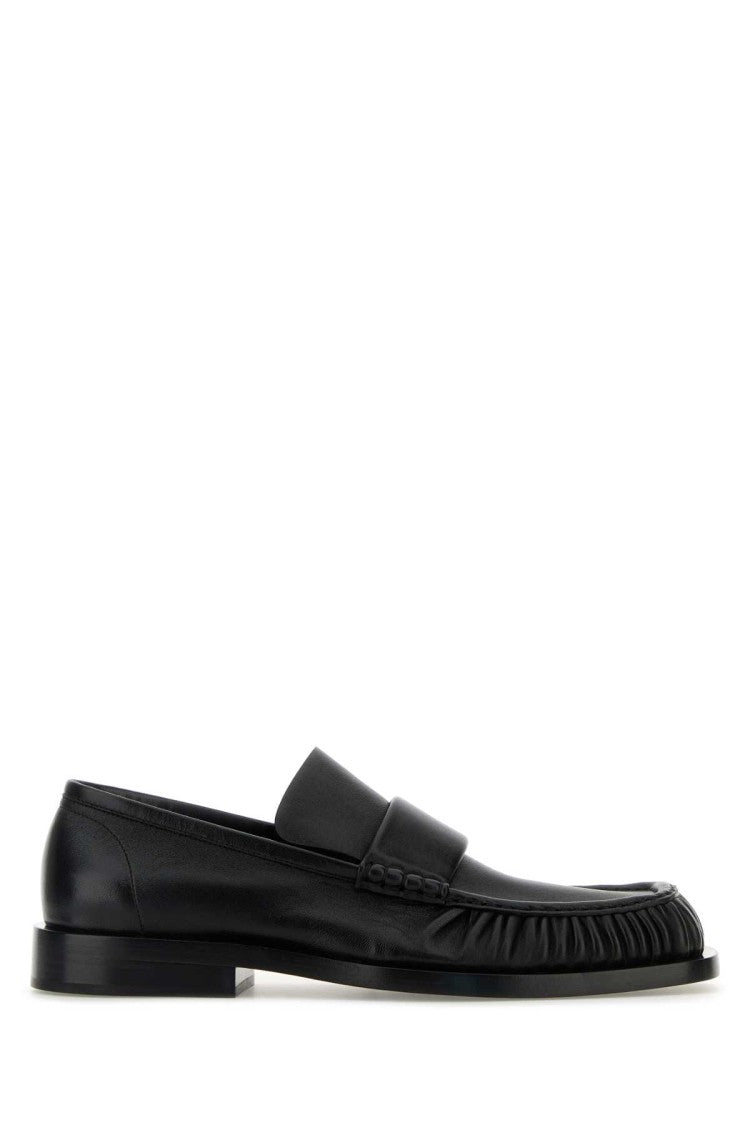 Jil Sander Black Leather Loafers