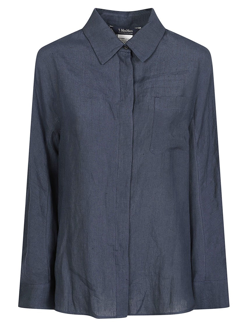 Max Mara Relaxed Fit Textured Linen Jacket