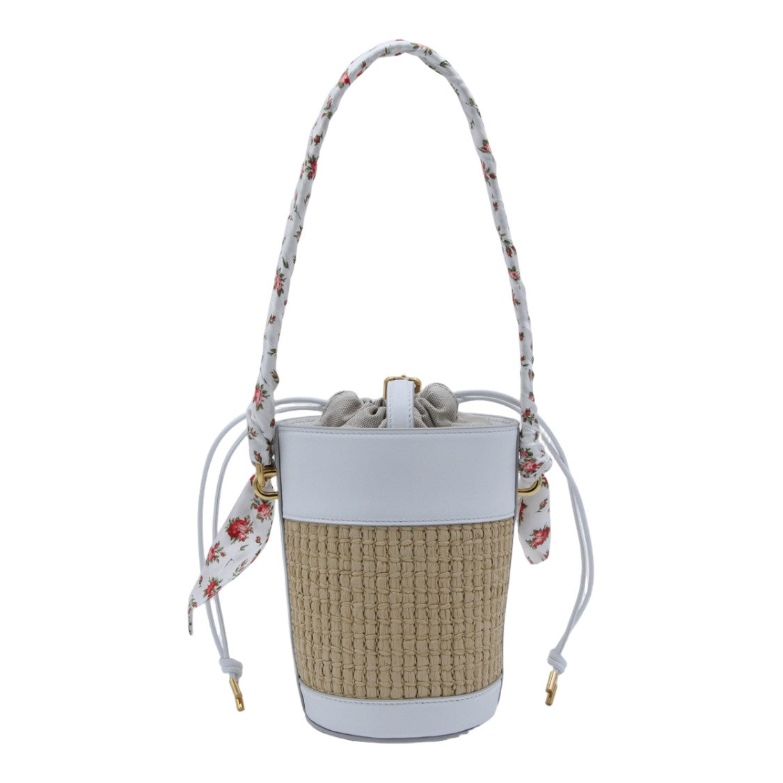 Dolce & Gabbana Woven Straw Bucket Bag
