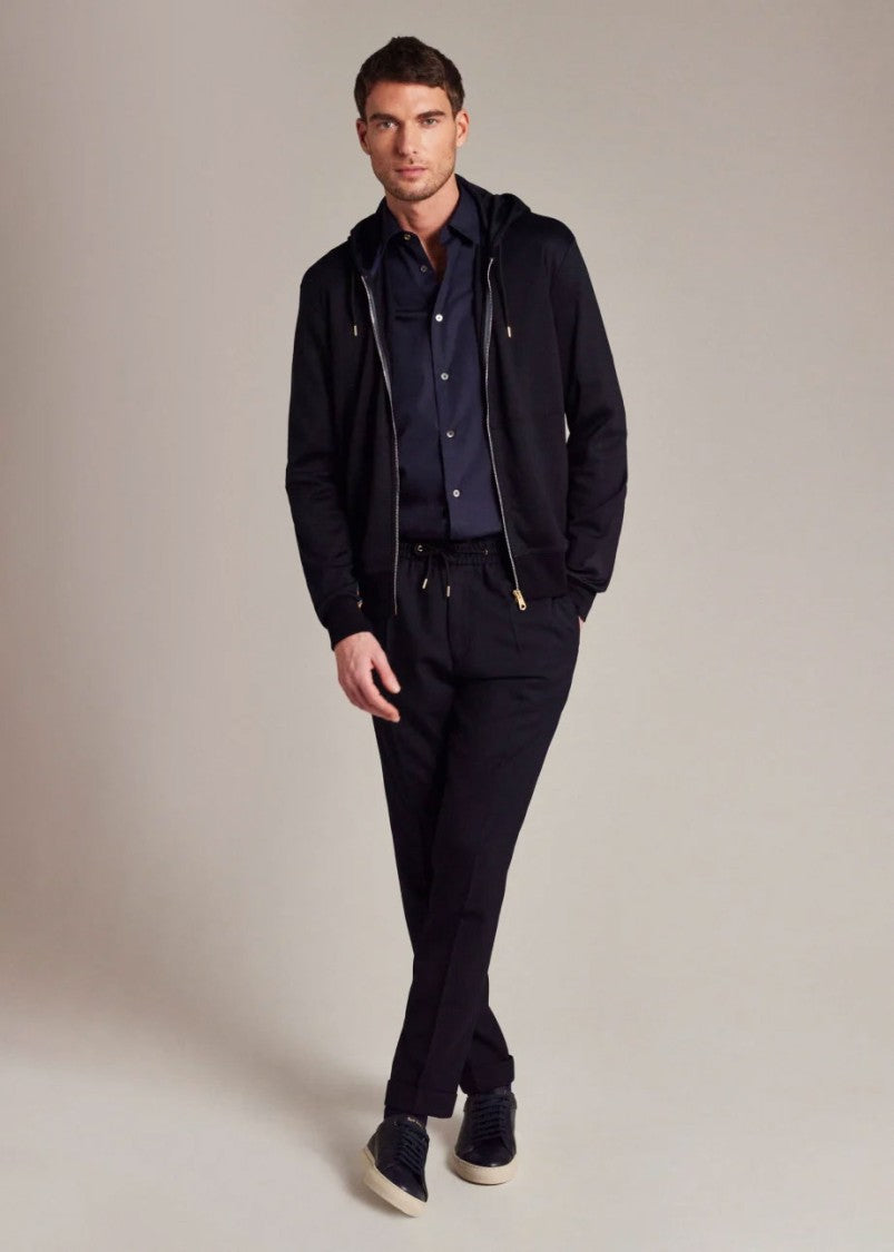 Paul Smith Navy Tailored Trousers With Relaxed Fit