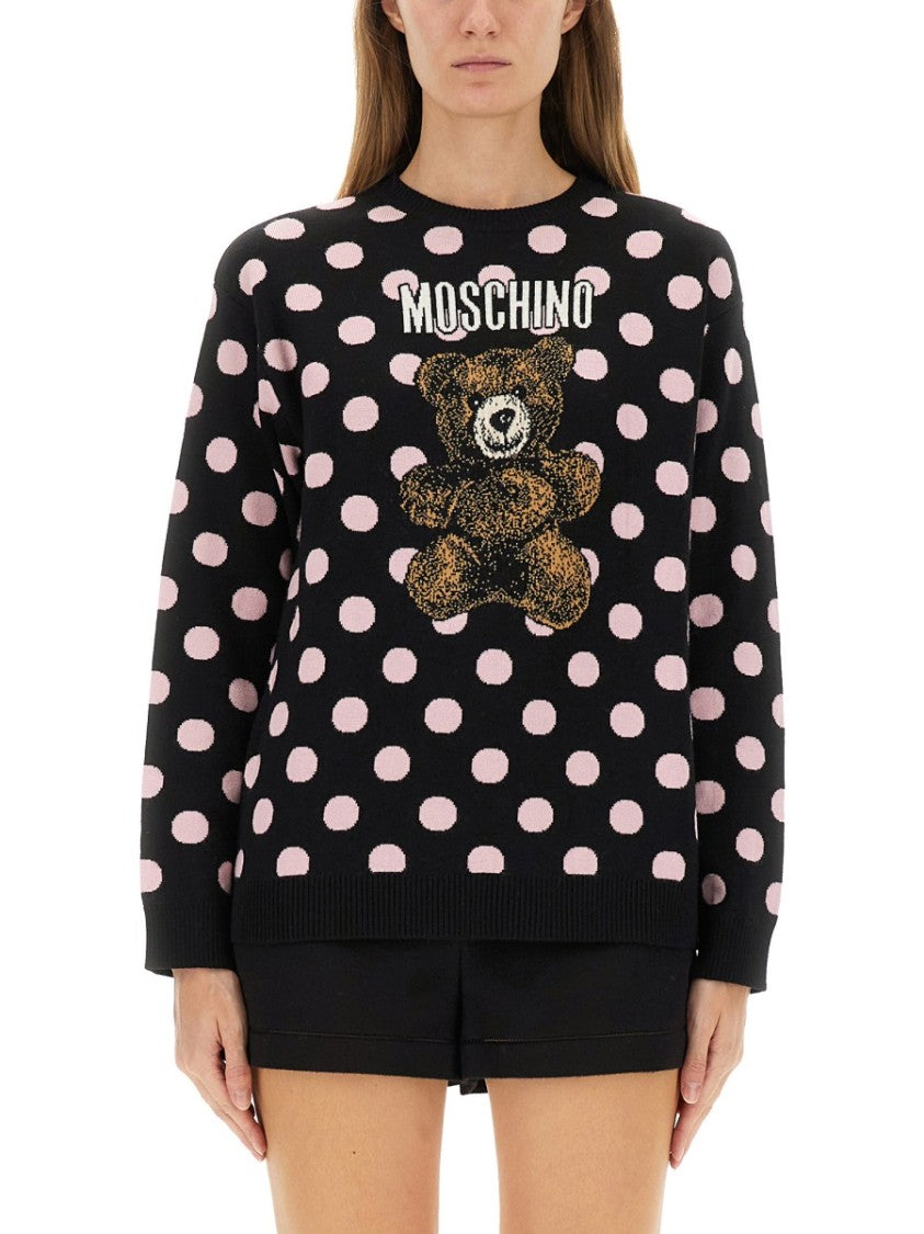 Moschino "Teddy Polka Dots" Sweater