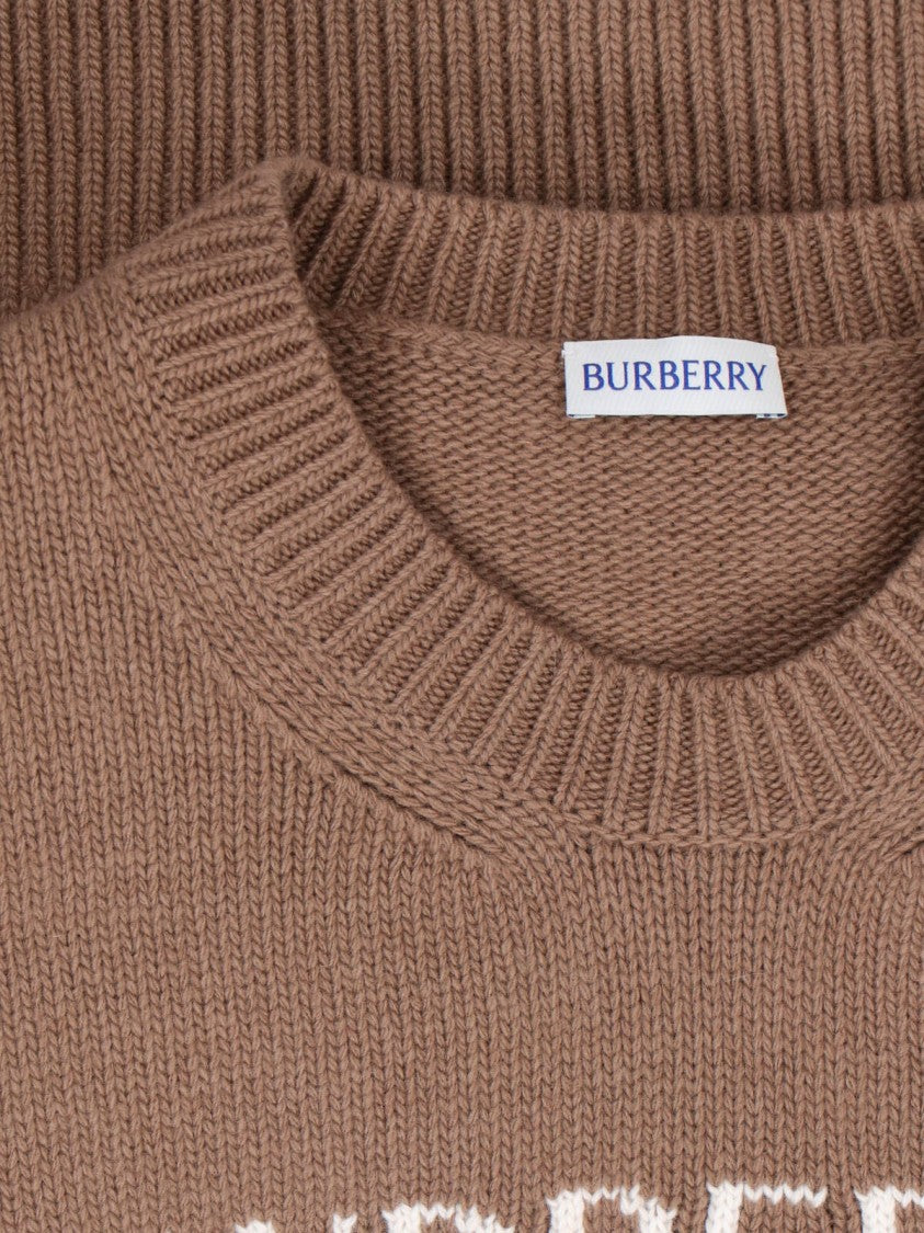 Burberry "Ekd" Wool And Cashmere Sweater – Beige