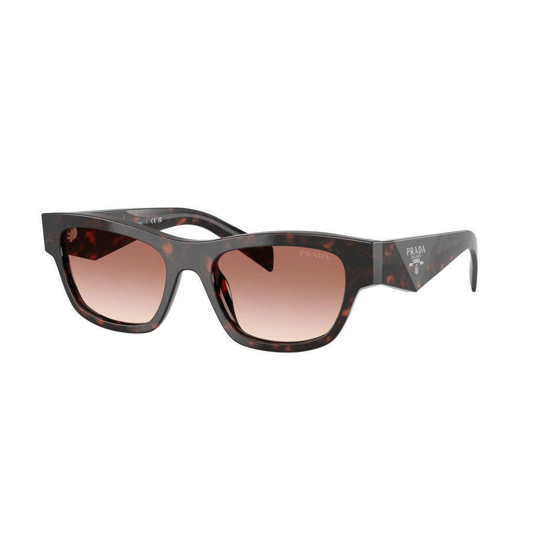 Prada 0Pr B09s Rectangular Frame Tortoiseshell Acetate Sunglasses