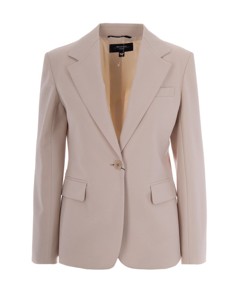 Max Mara Beige Single-Breasted Blazer