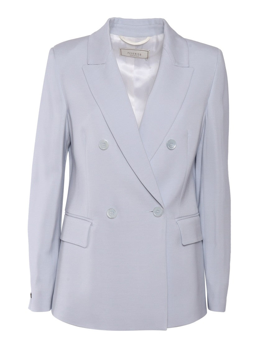 Peserico Double-Breasted Tailored Jacket With Classic Lapel And Pockets