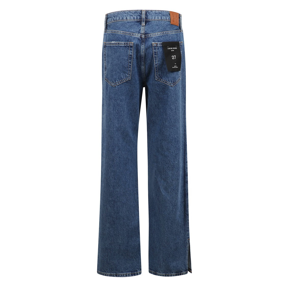 Anine Bing Vintage-Inspired Medium Blue Denim Jeans With High Waist