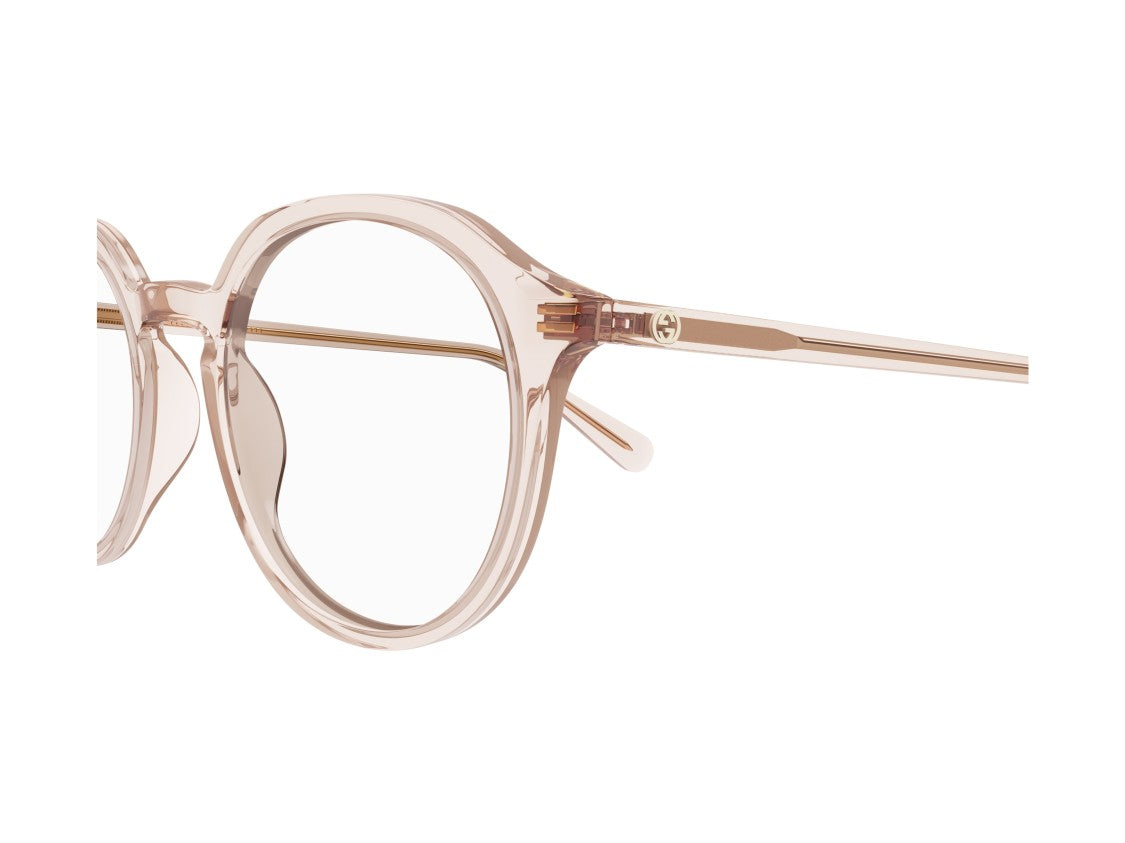 Gucci Pink Gg1004o Gold Translucent Round Eyeglasses
