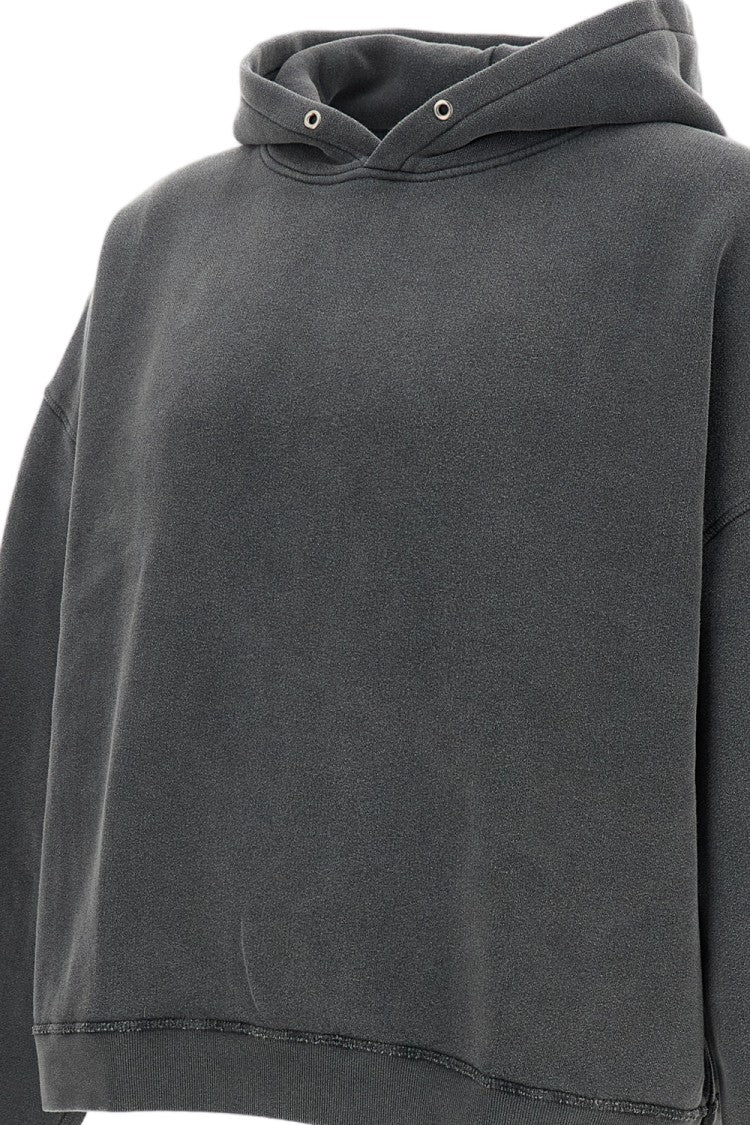 Sunflower Boxy-Fit Hooded Sweatshirt In Washed Grey Organic Cotton