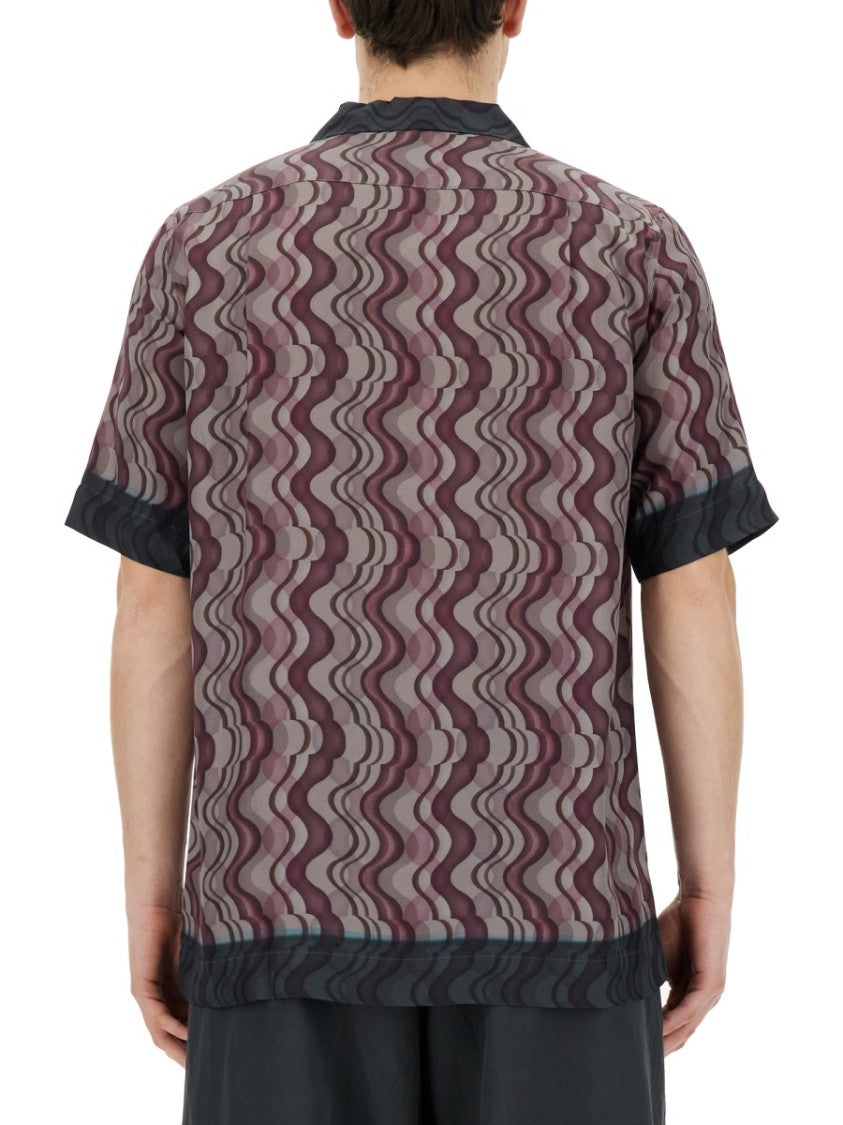 Dries Van Noten Vibrant Printed Casual Shirt With Classic Collar