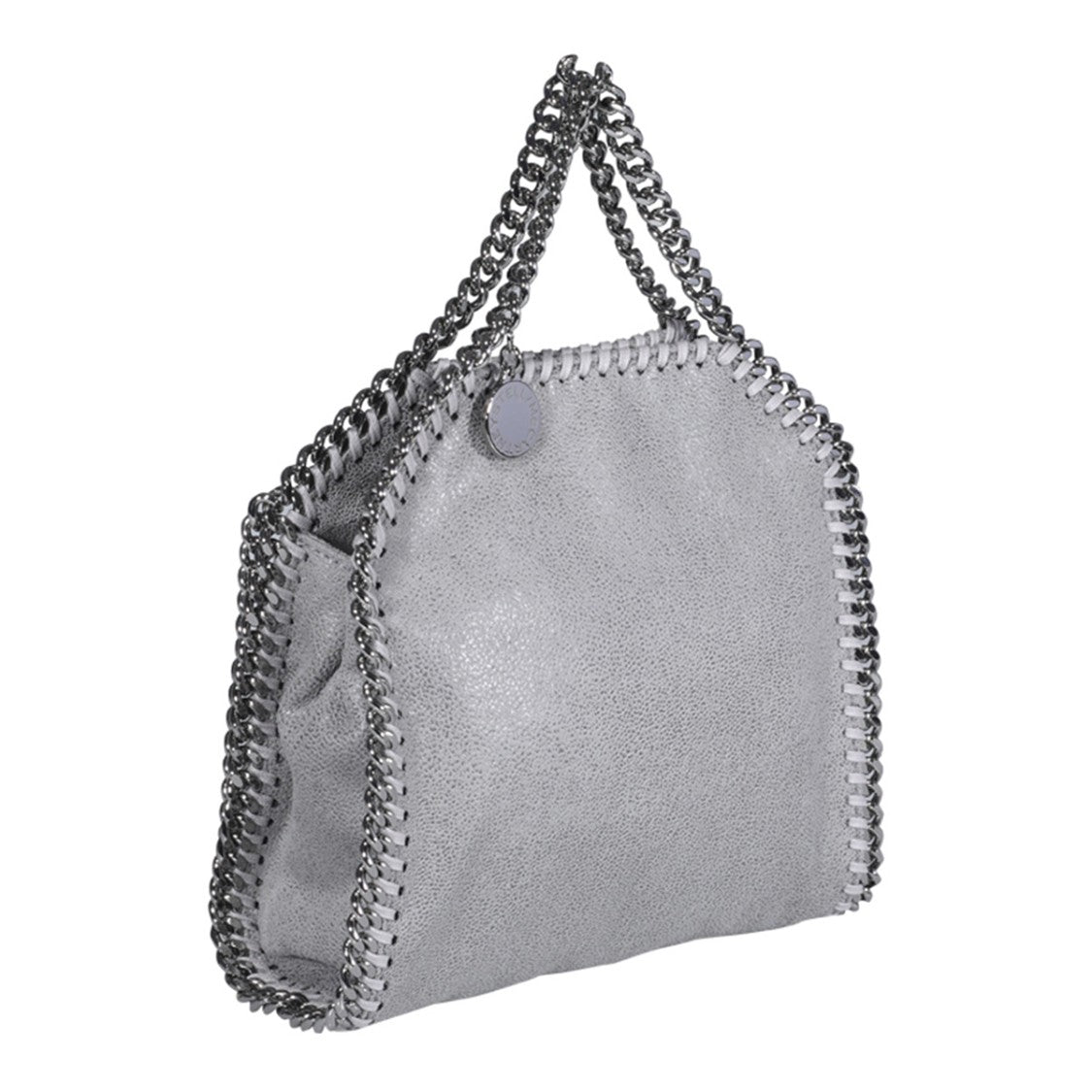 Stella Mccartney Structured Handbag With Chain Trim And Textured Surface