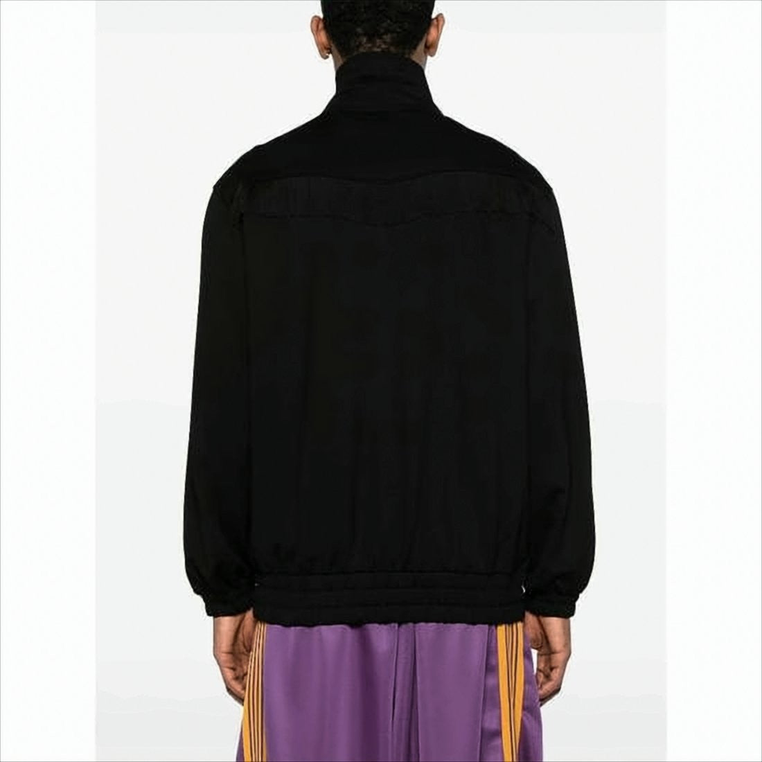 Needles Fringe-Detail Black Jacket With Zippered Pockets