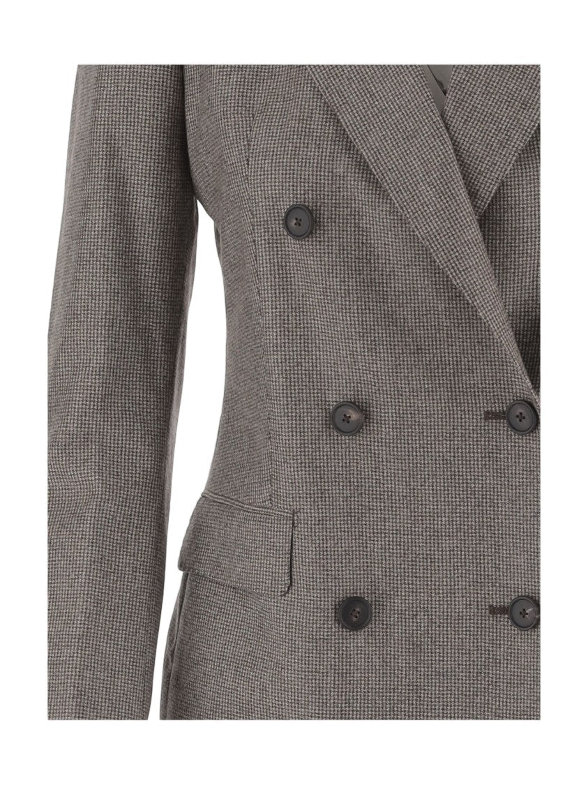 Tagliatore Multicolor Wool Double-Breasted Blazer